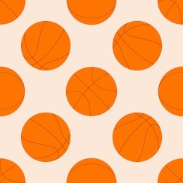seamless pattern with basketball ball. vector illustration. ideal for wallpaper, cover, wrapper, packaging, fabric, textile design and any kind of decoration.