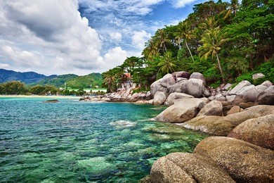 exotic tropical ocean shore - thailand, phuket, karon beach