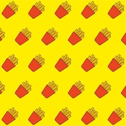pattern french fries non colour background, illustration