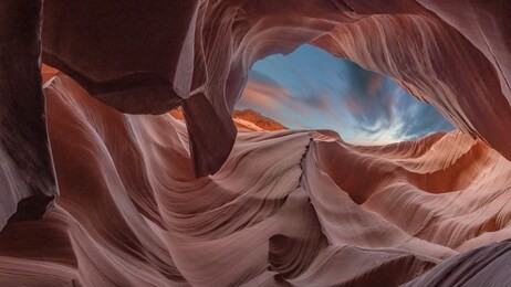 scenic art antelope canyon, arizona, usa