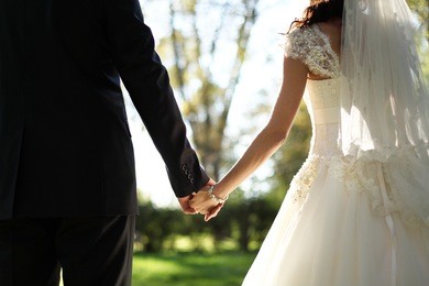 wedding theme, holding hands newlyweds
