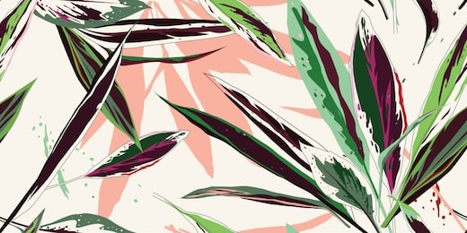 modern floral seamless pattern. sketch of multi-colored leaves on a light background. hand-drawn vector illustration.