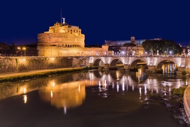castle de sant angelo in rome italy - architecture background