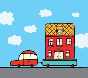 home moving / car and trailer relocating house