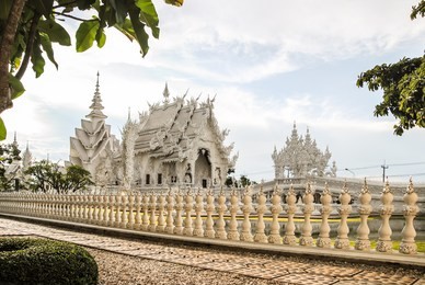 wat rong khun, known as the famous white temple in chiang rai, thailand