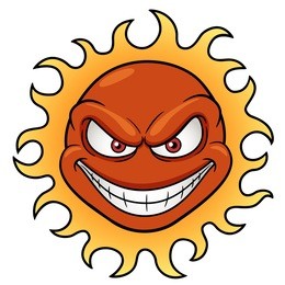 vector illustration of sun cartoon