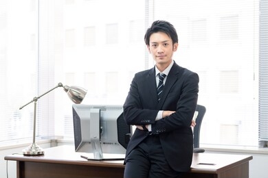 young asian businessman in office.