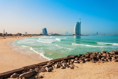 jumeirah public beach in dubai city in uae