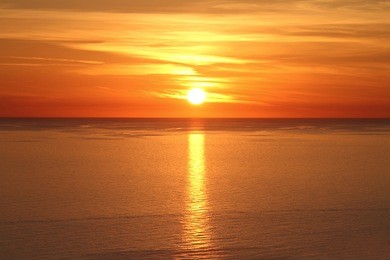 beautiful sunset above the sea