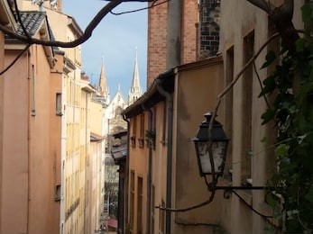 beautiful view in lyon after the rain