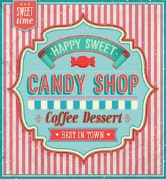 candy shop. vector illustration.