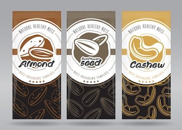 nuts packaging set