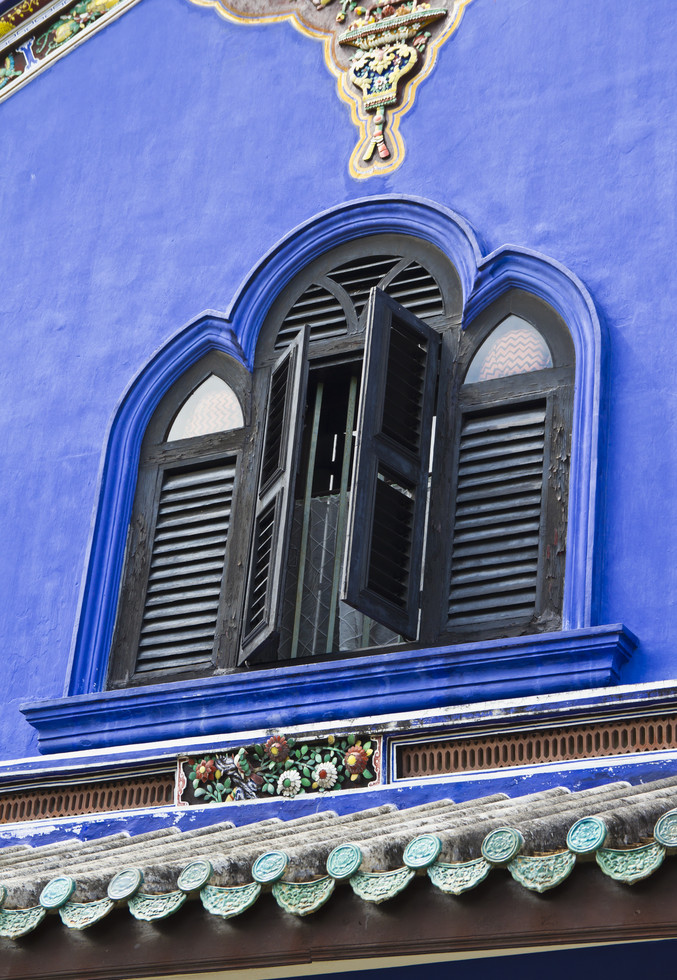 blue mansion in georgetown, malaysia.