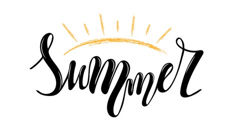 vector illustration of summer text. text design for banner templates, cards, covers, invitations, posters. eps 10 