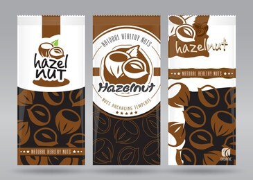 hazelnuts packaging set