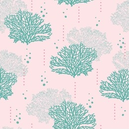 beautiful summer pastel hand drawn coral vector seamless pattern illustration  design for fashion ,fabric,wallpaper,web and all prints on light pink background color