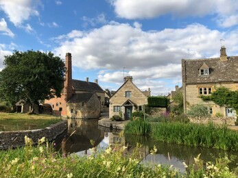 landscape of a mill in bourton-on-the-water, uk
