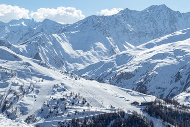 winter time in valloire, france