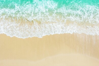 sand beach sea shore background,top view