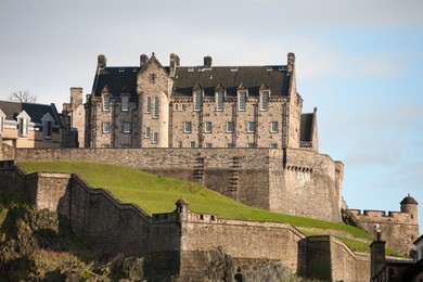 edinburgh castle on a sunny day.
