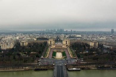 palais de chaillot seen from the eiffel tower