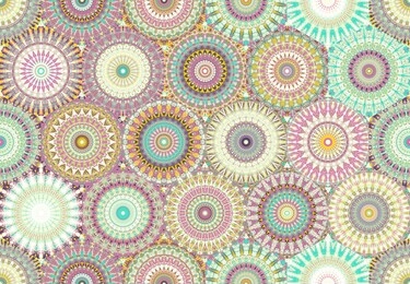 
hexagonal tiles. ethnic colorful modern abstract нand drawn oil painting on paper in smear technique. seamless pattern facture, texture, background. Мandala. kaleidoscope.