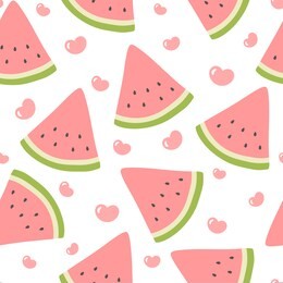 watermelon seamless pattern background, vector illustration