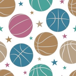 colored balls background. basket balls texture. seamless sport pattern with balls. sports background. creative grunge design of sport. sport vector. basketball vector