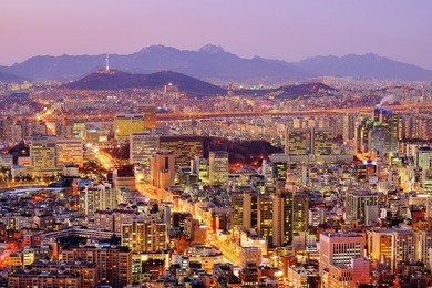 skyline of downtown seoul, south korea