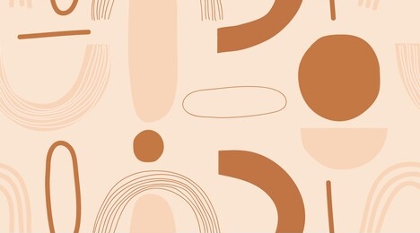 modern seamless pattern. trendy pattern with simple shapes. fashionable template for design.