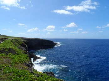 seascape from banzai cliff in saipan