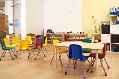 kindergarten preschool classroom interior