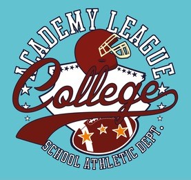 american football college team vector art