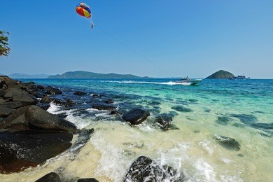 beautiful beach at coral isiand, phuket, thailand