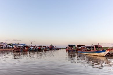 villages floating on top of tonle sap lake, cambodia