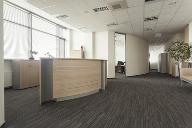 modern furniture in a new office interior