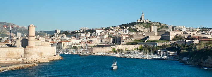 marseille skyline 2013 seen from the sea