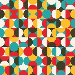 retro seamless pattern with circles. colorful vector background for hipster.
