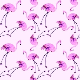 beautiful watercolor pattern with flamingo for decoration design. watercolor animalistic background. watercolor illustration. tropical illustration. wildlife seamless pattern