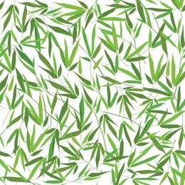 bamboo leaves seamless pattern. floral spring background.