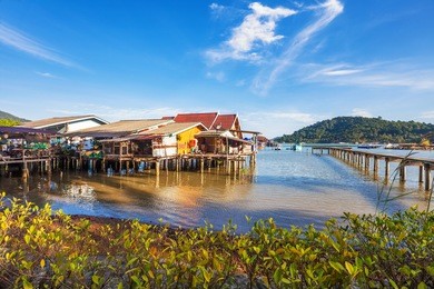 the village on the water. tonle sap lake. cambodia