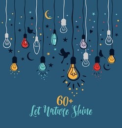 illustration for earth hour on cardboard background