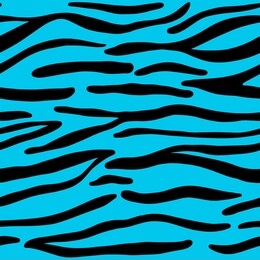 tiger stripes animal seamless pattern vector illustration in blue color. fashionable safari print for design, fabric, background, poster. eps10