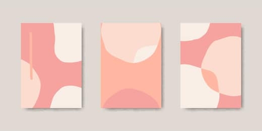 modern and stylish poster templates with organic abstract shapes in pastel colors. contemporary collage wedding invitations, flyers, newsletter, poster, greeting cards, packaging and branding design.