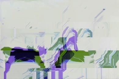 abstract digital image with glitch effect, broken pixel and distortions, interference tv or computer screen failure, ink and mix media, digital art.