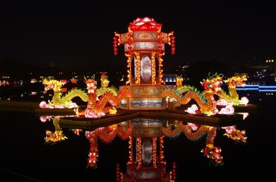 new year lantern show the dragon totem 