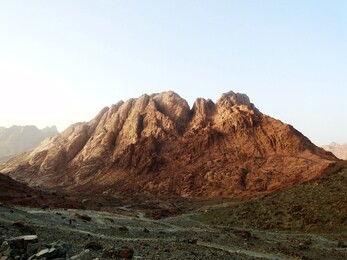 mount sinai, known as mount horeb or gabal musa, is a mountain in the sinai peninsula of egypt that is a possible location of the biblical mount sinai, considered a holy site by the abrahamic religion