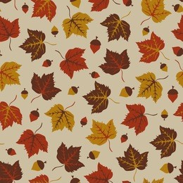 seamless background with autumn leaves.