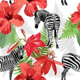 seamless pattern of zebras