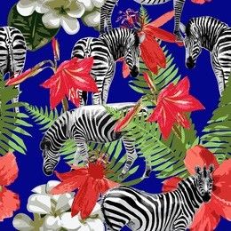 seamless pattern of zebras